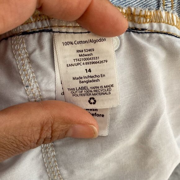 Patchwork Tri Denim Medium Wash Midi Skirt - Picture 7 of 10